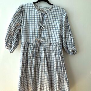 OST London Plaid Bow-Front Dress